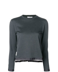 Женский темно-серый свитер с круглым вырезом от Thom Browne