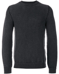 Мужской темно-серый свитер с круглым вырезом от Tod's