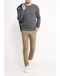 Мужской темно-серый свитер с круглым вырезом от Tom Farr