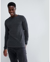 Мужской темно-серый свитер с круглым вырезом от troy