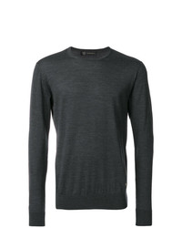 Мужской темно-серый свитер с круглым вырезом от Versace
