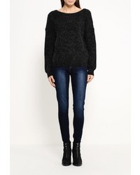 Женский темно-серый свитер с круглым вырезом от Vila