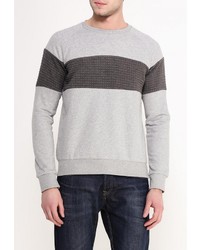 Мужской темно-серый свитер с круглым вырезом от Y.Two