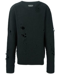 Мужской темно-серый свитер с круглым вырезом от Yeezy