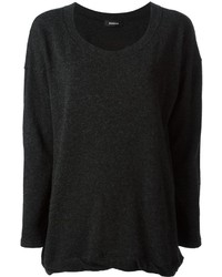 Женский темно-серый свитер с круглым вырезом от Zucca