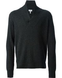 Темно-серый свитер с отложным воротником от Brioni