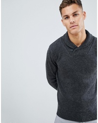 Темно-серый свитер с отложным воротником от French Connection