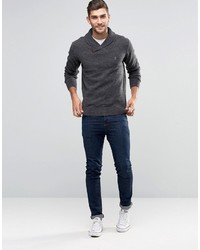 Темно-серый свитер с отложным воротником от French Connection