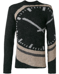 Мужской темно-серый свитер с принтом от Stephan Schneider