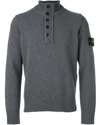 Мужской темно-серый свитер от Stone Island