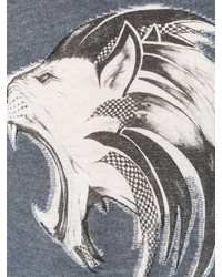 Мужской темно-серый свитшот с принтом от Just Cavalli