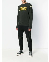 Мужской темно-серый свитшот с принтом от Diesel