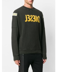 Мужской темно-серый свитшот с принтом от Diesel