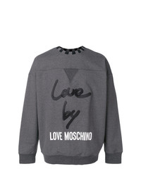 Мужской темно-серый свитшот с принтом от Love Moschino