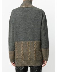 Темно-серый свободный свитер с принтом от Marc Jacobs