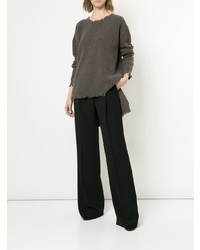Темно-серый свободный свитер от Uma Wang
