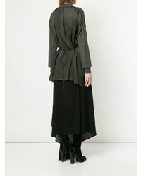 Темно-серый свободный свитер от Uma Wang