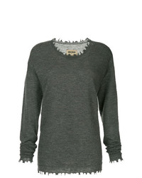 Темно-серый свободный свитер от Uma Wang
