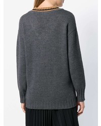 Темно-серый свободный свитер от Tela