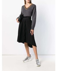 Темно-серый свободный свитер от Tela