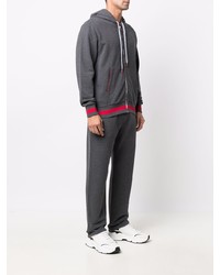 Мужской темно-серый спортивный костюм от Kiton