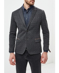 Мужской темно-серый стеганый пиджак от Bazioni