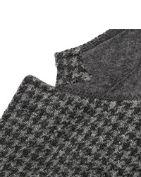 Мужской темно-серый твидовый пиджак с узором "гусиные лапки" от Beams