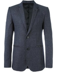 Мужской темно-серый твидовый пиджак от Emporio Armani