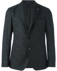 Мужской темно-серый твидовый пиджак от Tagliatore