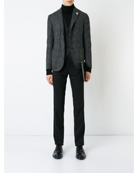 Мужской темно-серый твидовый пиджак от Lardini