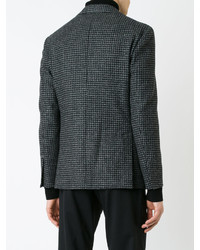Мужской темно-серый твидовый пиджак от Lardini
