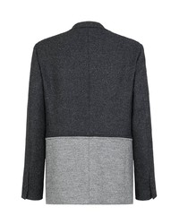 Мужской темно-серый твидовый пиджак от Fendi