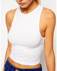 Темно-серый укороченный топ от Asos