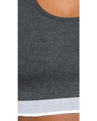 Темно-серый укороченный топ от So Low