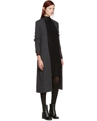 Женский темно-серый хлопковый вязаный открытый кардиган от BLK DNM