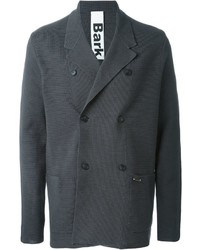 Темно-серый хлопковый двубортный пиджак