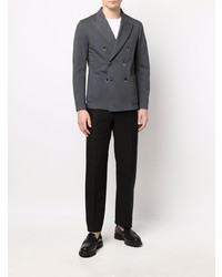 Мужской темно-серый хлопковый двубортный пиджак от Barena