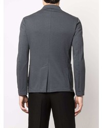 Мужской темно-серый хлопковый двубортный пиджак от Barena