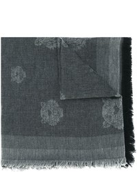 Мужской темно-серый хлопковый шарф от Kenzo