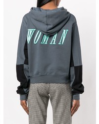 Женский темно-серый худи с принтом от Off-White