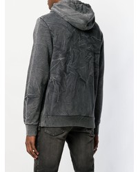 Мужской темно-серый худи с принтом от Balmain