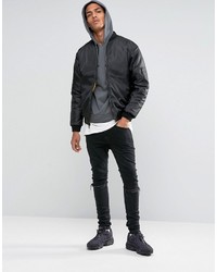 Мужской темно-серый худи от Asos