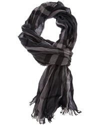 Мужской темно-серый шарф в клетку от Burberry