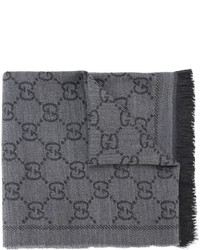 Женский темно-серый шарф от Gucci