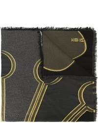 Женский темно-серый шарф от Kenzo