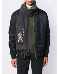 Мужской темно-серый шарф от Moschino