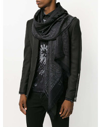 Мужской темно-серый шарф от Versace
