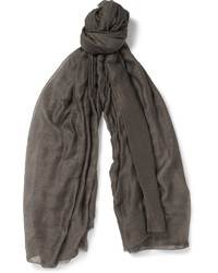 Мужской темно-серый шарф от Rick Owens