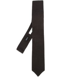Мужской темно-серый шелковый вязаный галстук от Boglioli