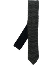 Мужской темно-серый шелковый вязаный галстук от Ermenegildo Zegna